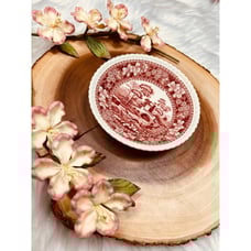 6 Vintage Copeland Spode's Tower England Small Plate Dessert 5 1/2 Rose/Pink