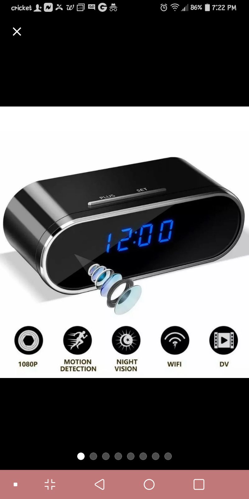 alarm clock with camera