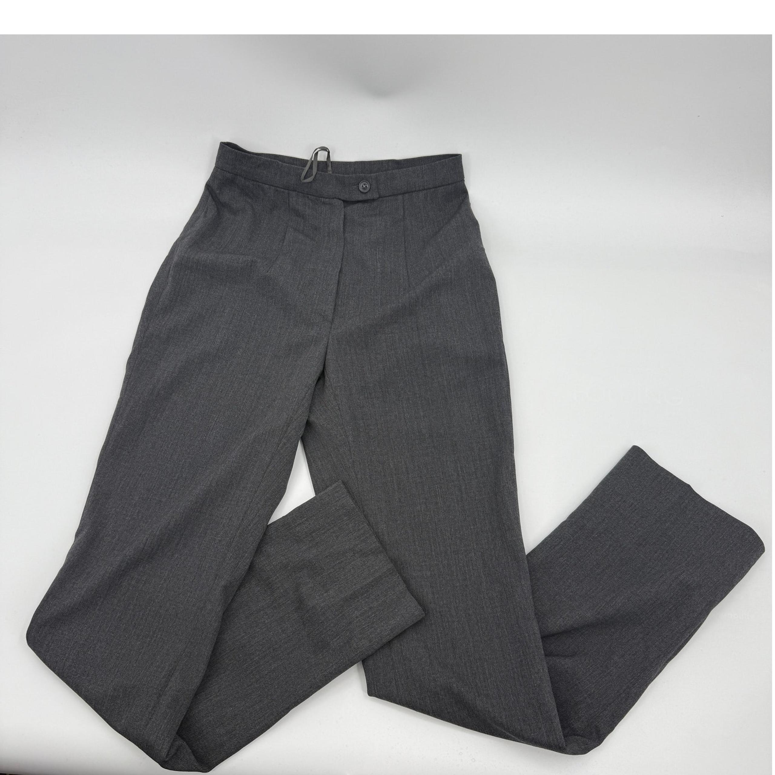 JIL SANDER Womens Grey Wool Trouser Pant Size FR 34  US 2 Straight Leg Slim