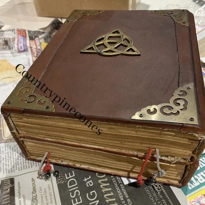 leather Practical magic style herb book and book of shadows for the newer witch
