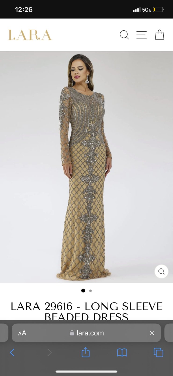 LARA Gold Evening Gown 29616