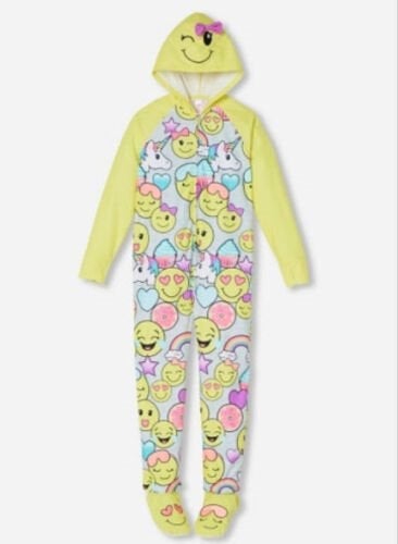 One Piece Emoji Pajama PJ Footies 16/18