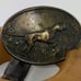 Vintage 70s Solid Brass Belt Buckle 2 1/2”x3” Pointer Dog Bird Hunting