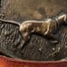 Vintage 70s Solid Brass Belt Buckle 2 1/2”x3” Pointer Dog Bird Hunting