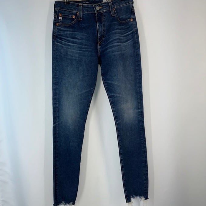 AG The Farrah Skinny Ankle Jeans – High-Rise Ankle-Length Size 28