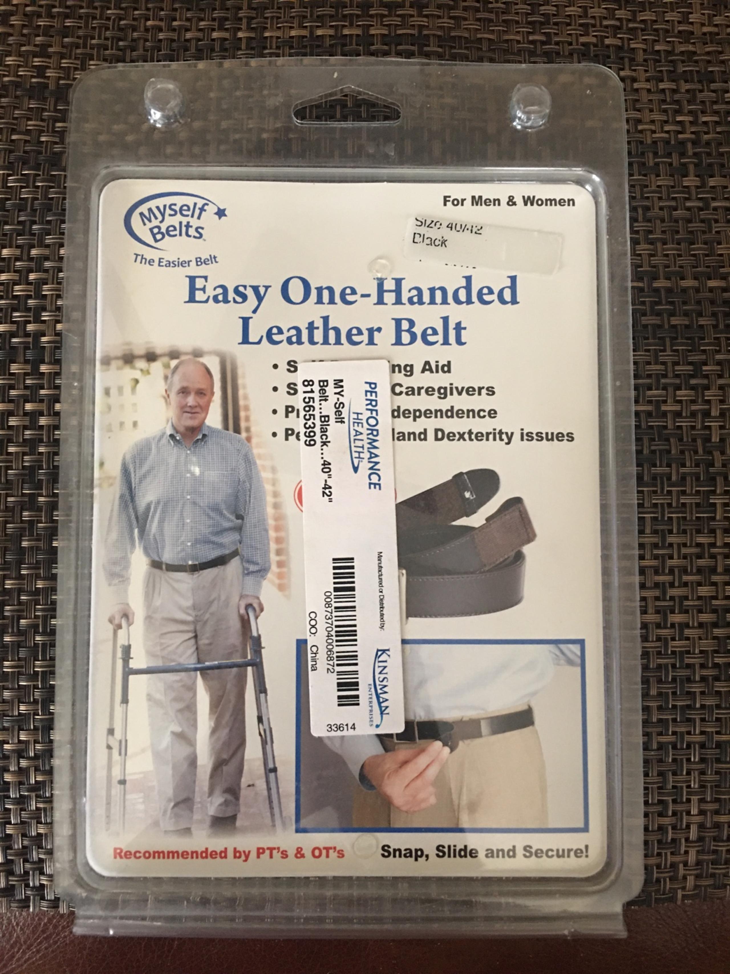 Myself Belts/ Easy One-Handed Leather Belt