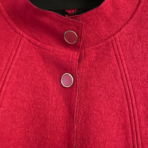 Johnston & Murphy Red Women Wool Blend Stylish Coat Jacket Button Down Sz XL