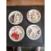 Williams Sonoma Set/4 Decorative Individua Pasta Plates 9-1/2 x 1-3/4 VTG Foods