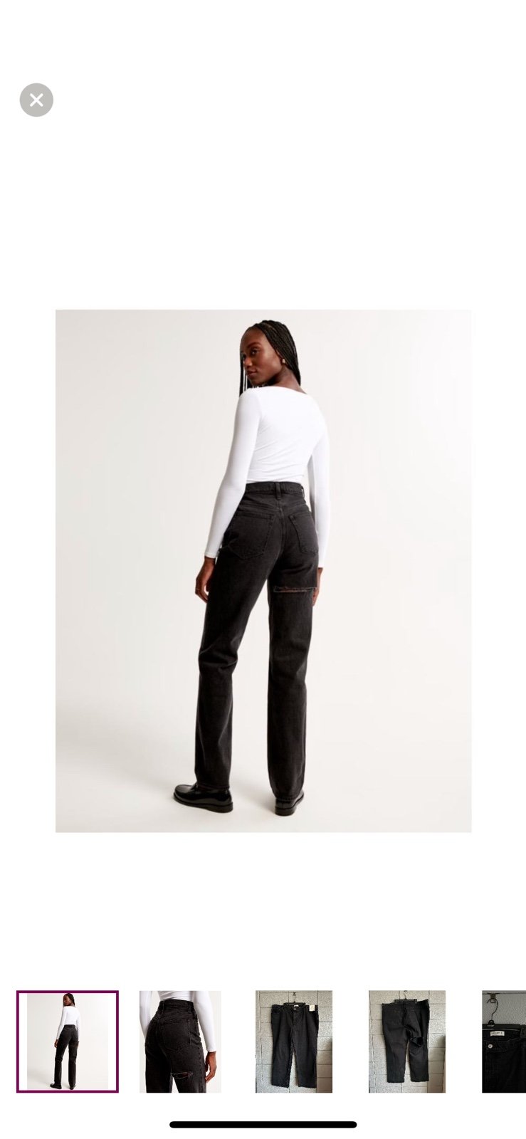 Abercrombie & Fitch Curve Love Ultra High Rise 90s Straight Jean 26R regular