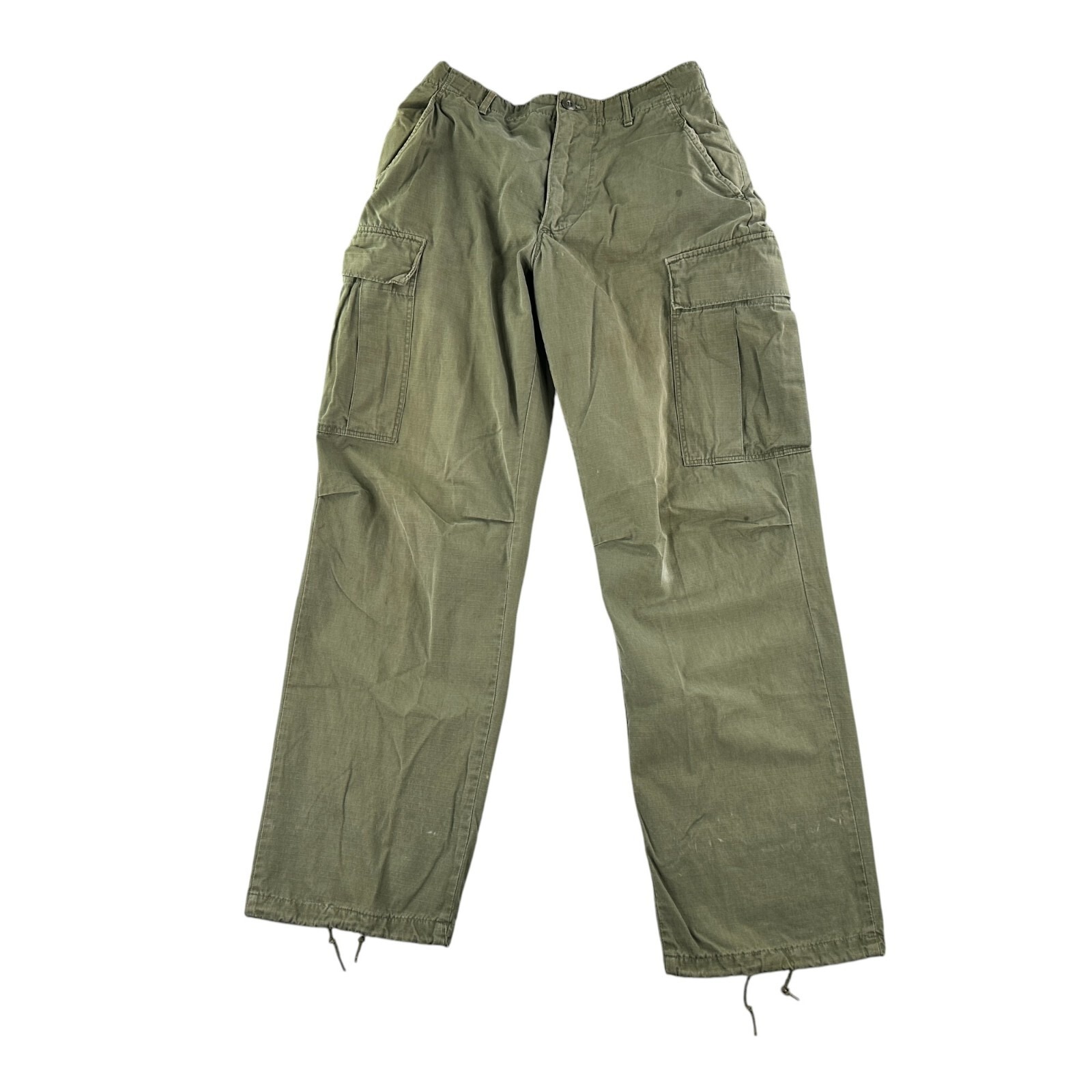 US Army Pants OG 107 Class 1 Rip Stop Poplin Trouser Small Long Vietnam War