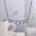 2ct Diamond Studded Bar Womens Necklace 925 Sterling Silver Studs Ladies Jewelry