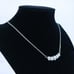 2ct Diamond Studded Bar Womens Necklace 925 Sterling Silver Studs Ladies Jewelry