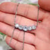 2ct Diamond Studded Bar Womens Necklace 925 Sterling Silver Studs Ladies Jewelry