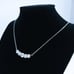 2ct Diamond Studded Bar Womens Necklace 925 Sterling Silver Studs Ladies Jewelry