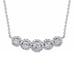 2ct Diamond Studded Bar Womens Necklace 925 Sterling Silver Studs Ladies Jewelry
