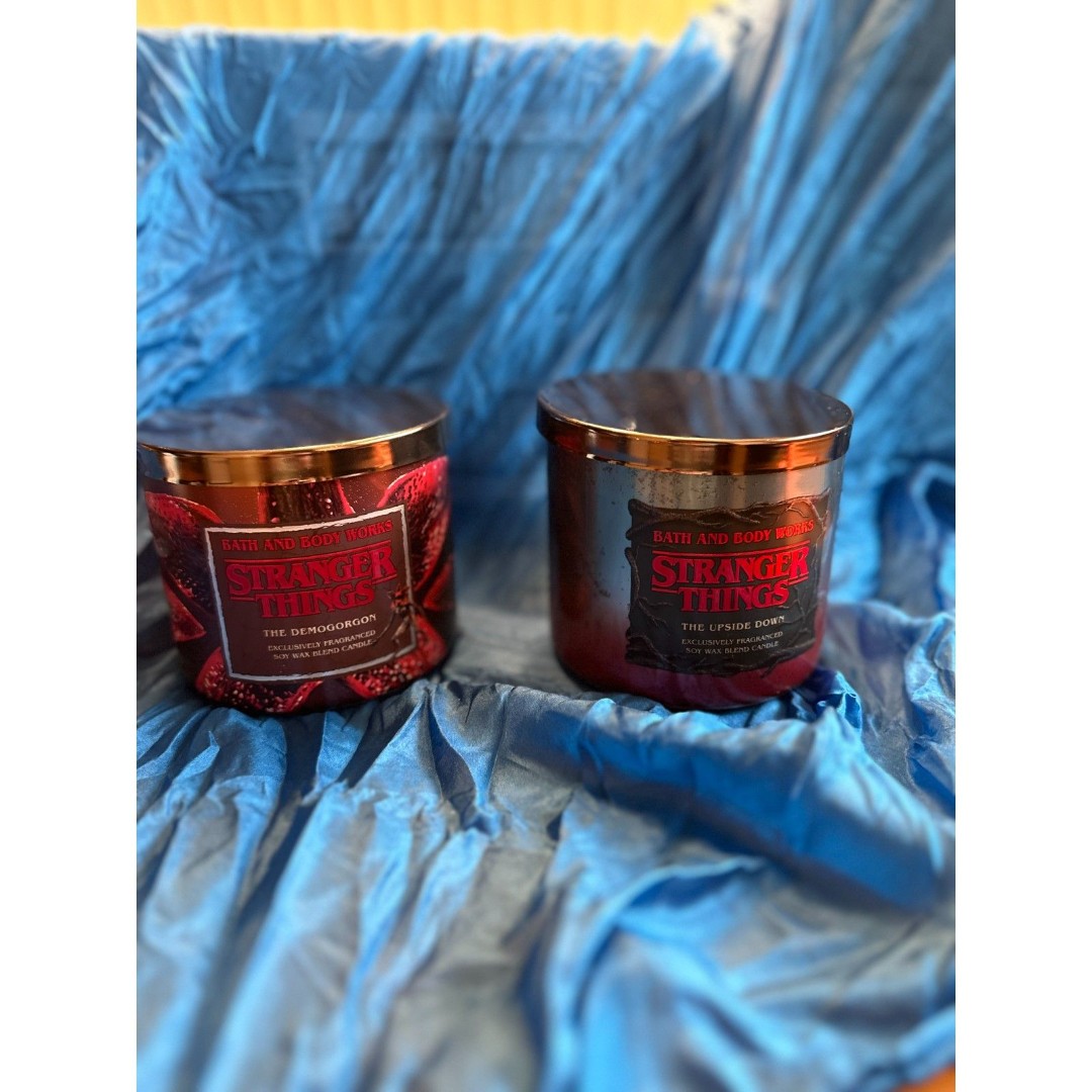 Stranger Things Bath & Body Works 3-Wick Candle Bundle - New w/minor defects