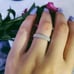 NEW SILVER 3 ROWS ROUND PAVE DIAMOND ETERNITY RING