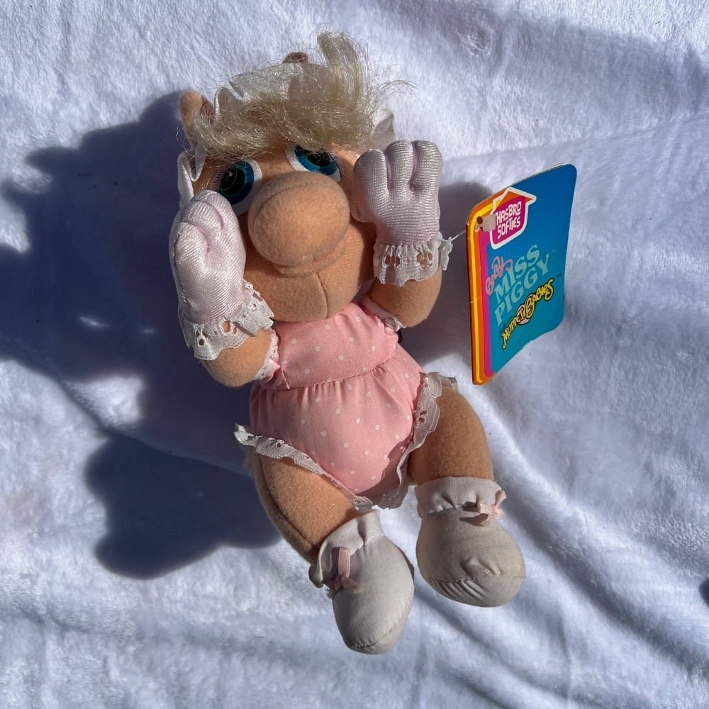 Muppet Babies Miss Piggy Plush Doll 1985 Hasbro Softies Vintage Toy