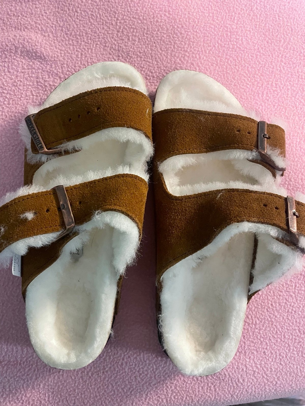 Brand new with tags furry Birkenstocks