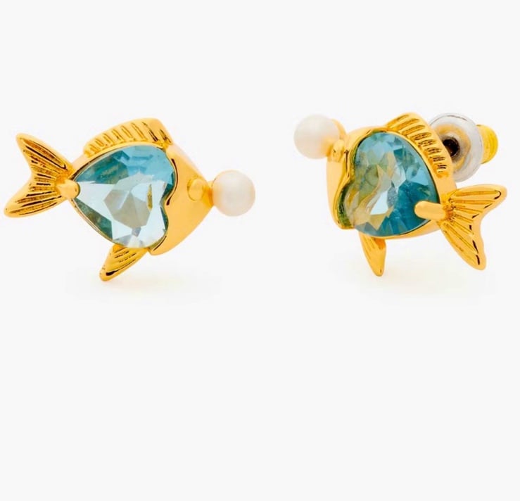 New Kate Spade What A Catch Fish Studs