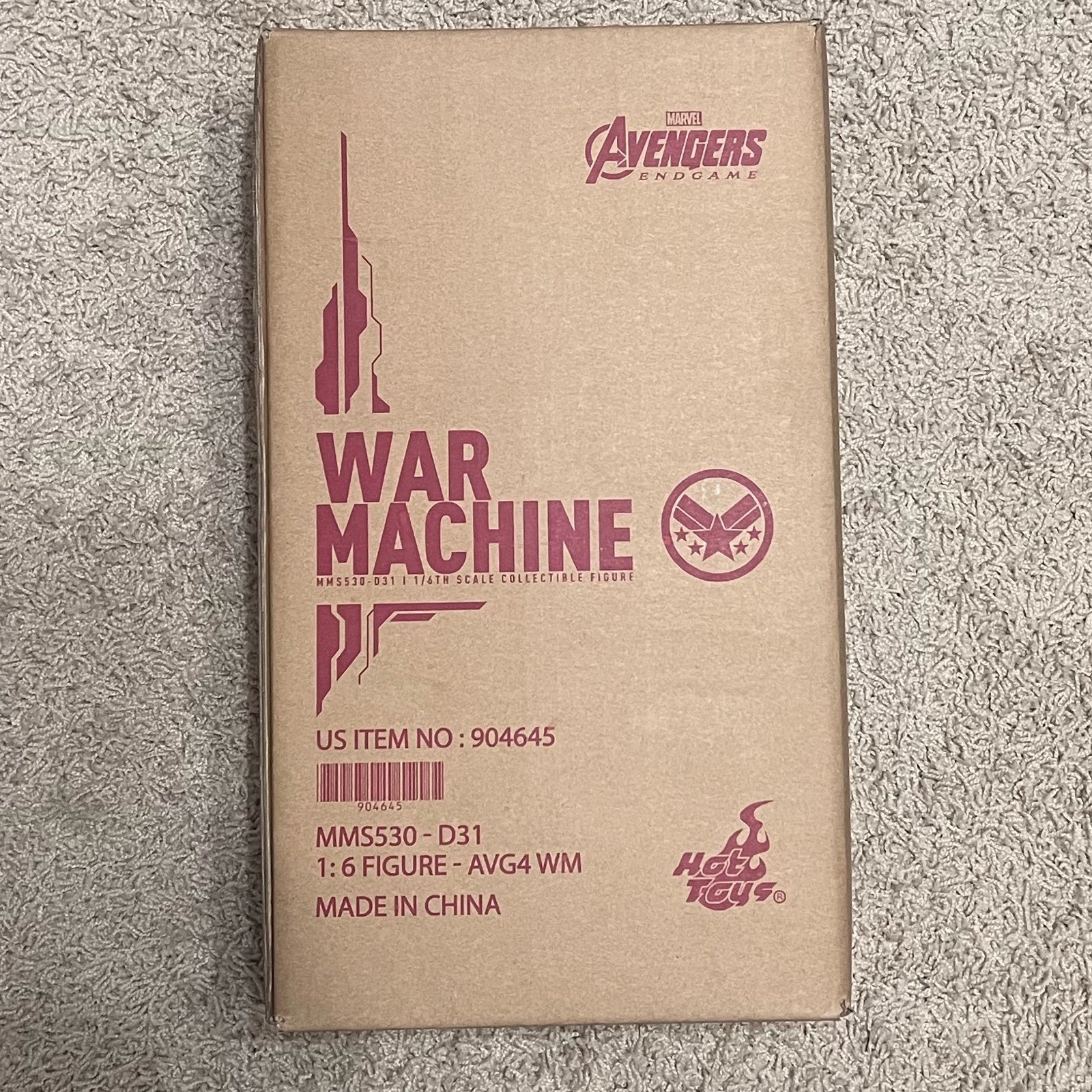 Hot Toys Movie Masterpiece Series Avengers Endgame War Machine 1:6 Scale Figure