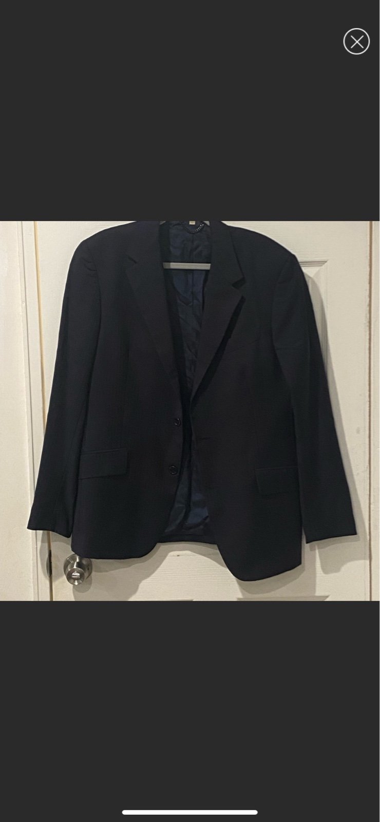 Mens Burberry black pinstripe blazer Sz 50
