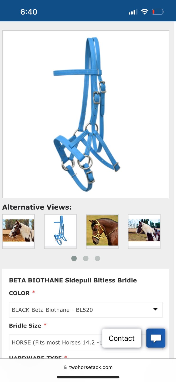 TwoHorseTack bitless bridle