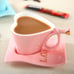 Heart- Creative 3D Hand Crafted Porcelain Enamel Peacock Coffee Cup Set with Sau