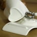 Heart- Creative 3D Hand Crafted Porcelain Enamel Peacock Coffee Cup Set with Sau