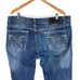 Rock & Roll Cowboy Denim Mens Pistol Straight Jeans 40x34 Blue Thick Stitch