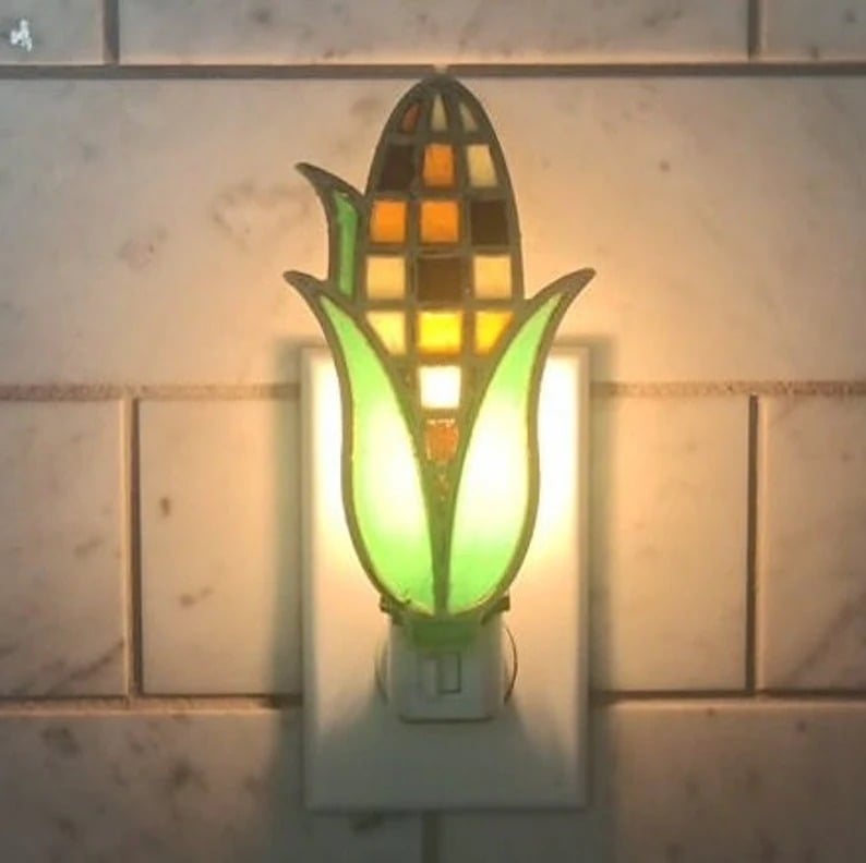 Multi-Color Corn Night-Light, Yellow Corn Night Light, Spring Nite Lite