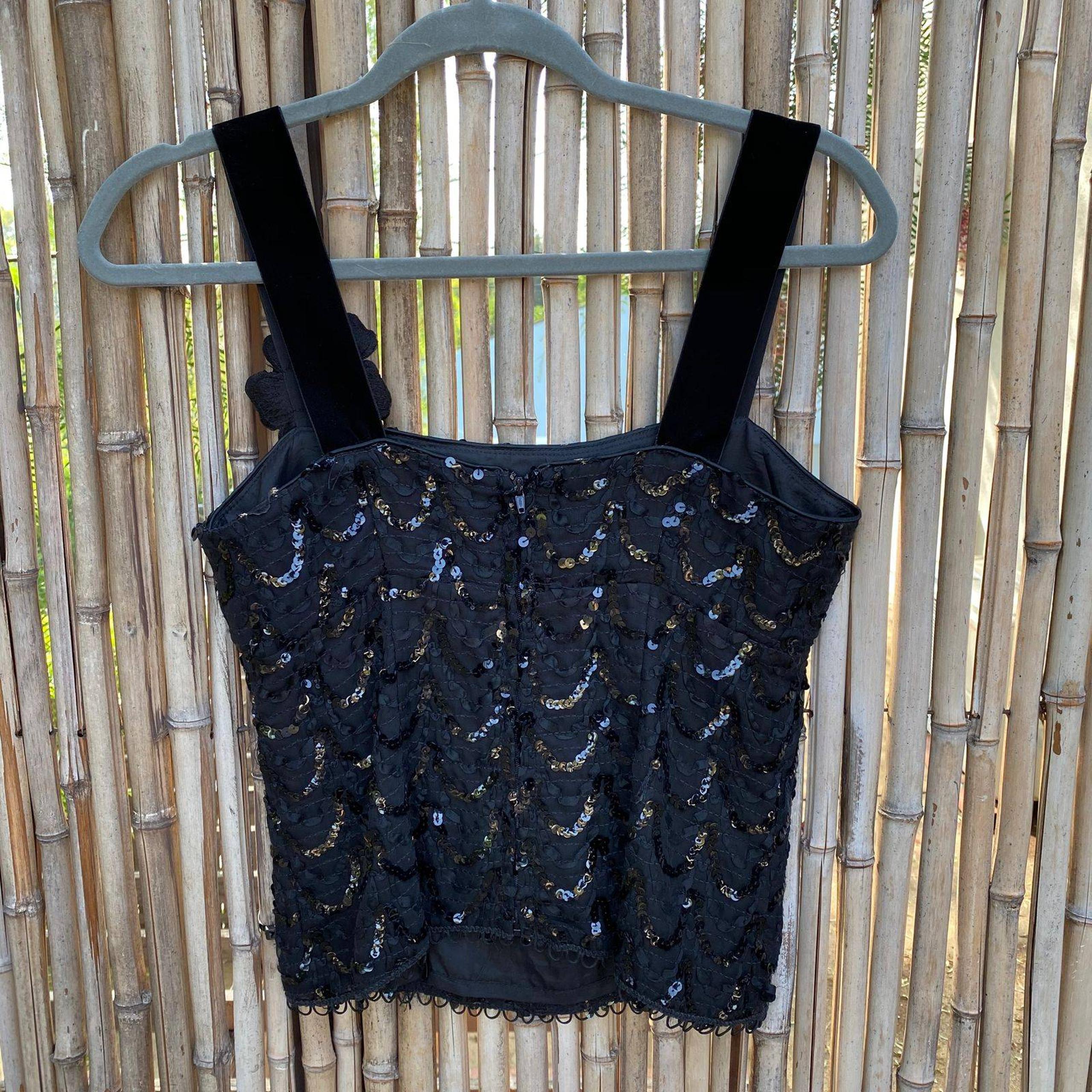 Nanette Lepore Sequined Black Tank Top 4