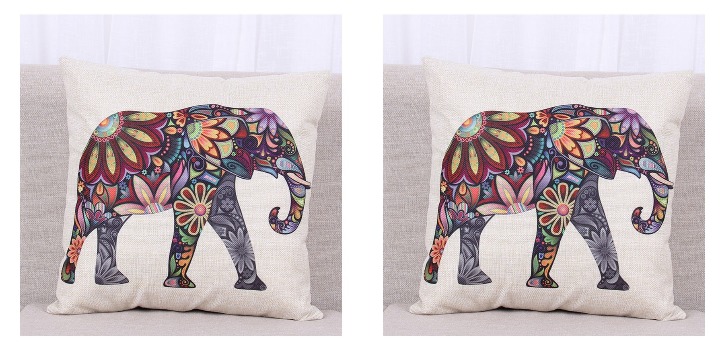 2 Elephants Mandala Flower Pilate Yoga