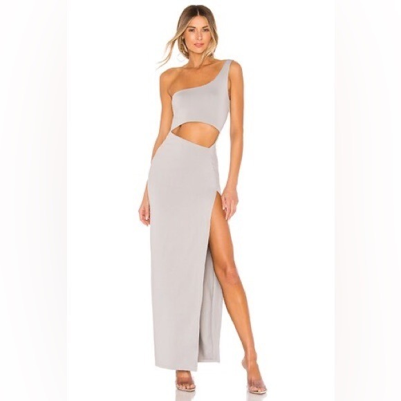 Superdown erla cutout maxi dress Women’s Size Small / Light Gray