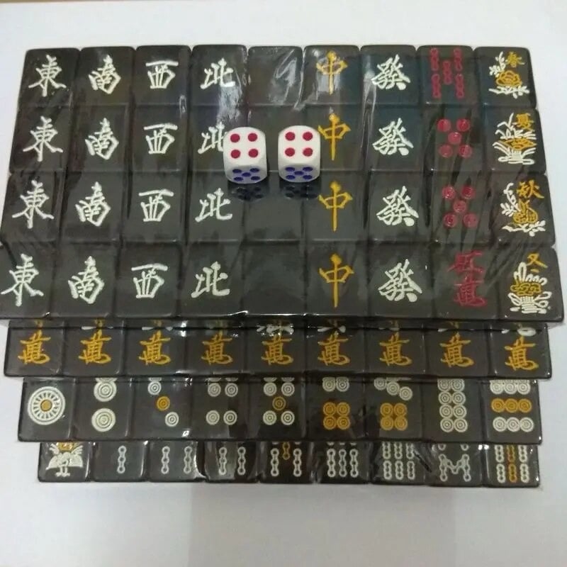 22mm Japanese mahjong 144 tiles portable travel mahjong mini Japan mahjong game