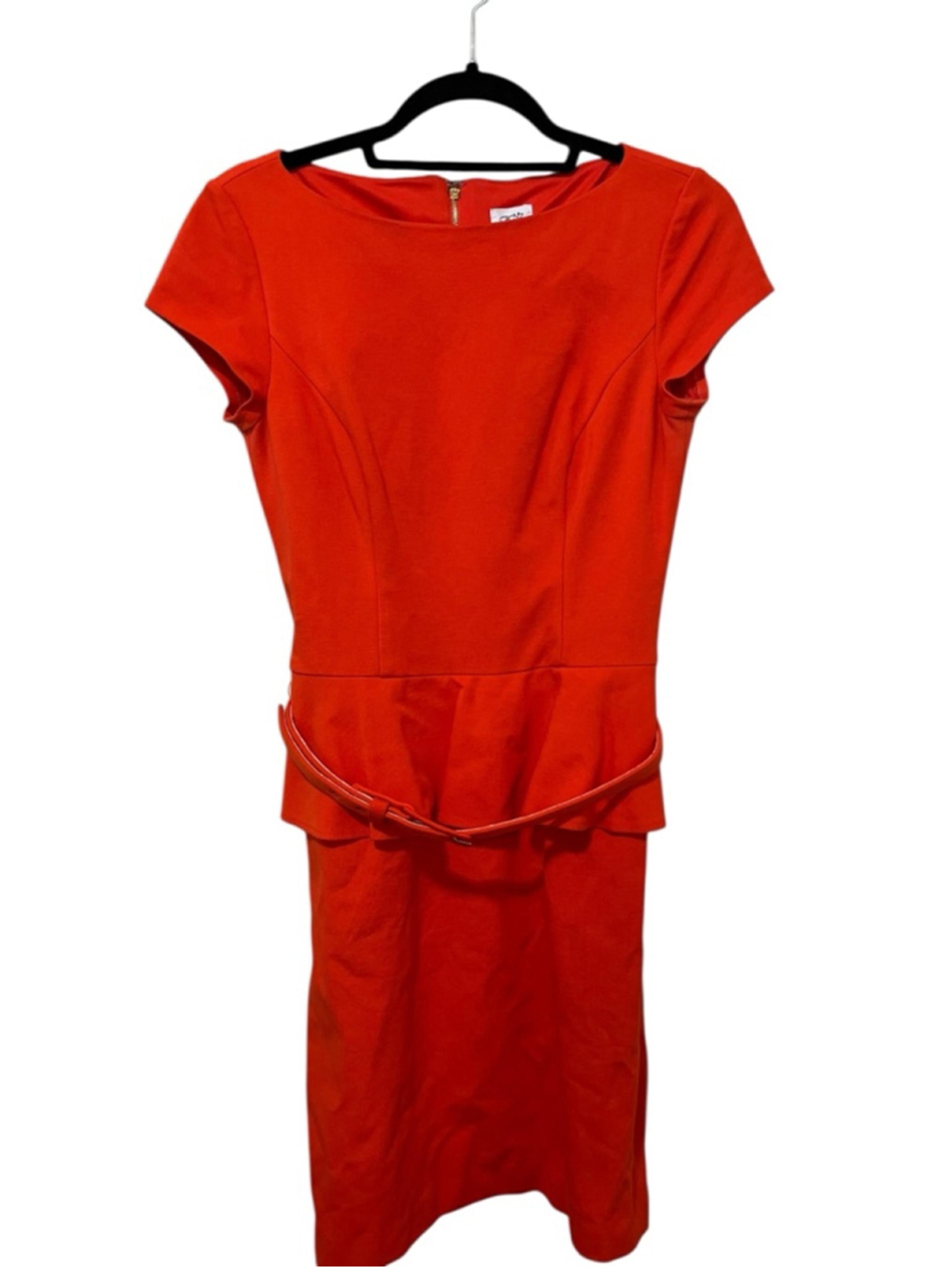 EUC Women's Cache Dress Size 8 Orangish Red