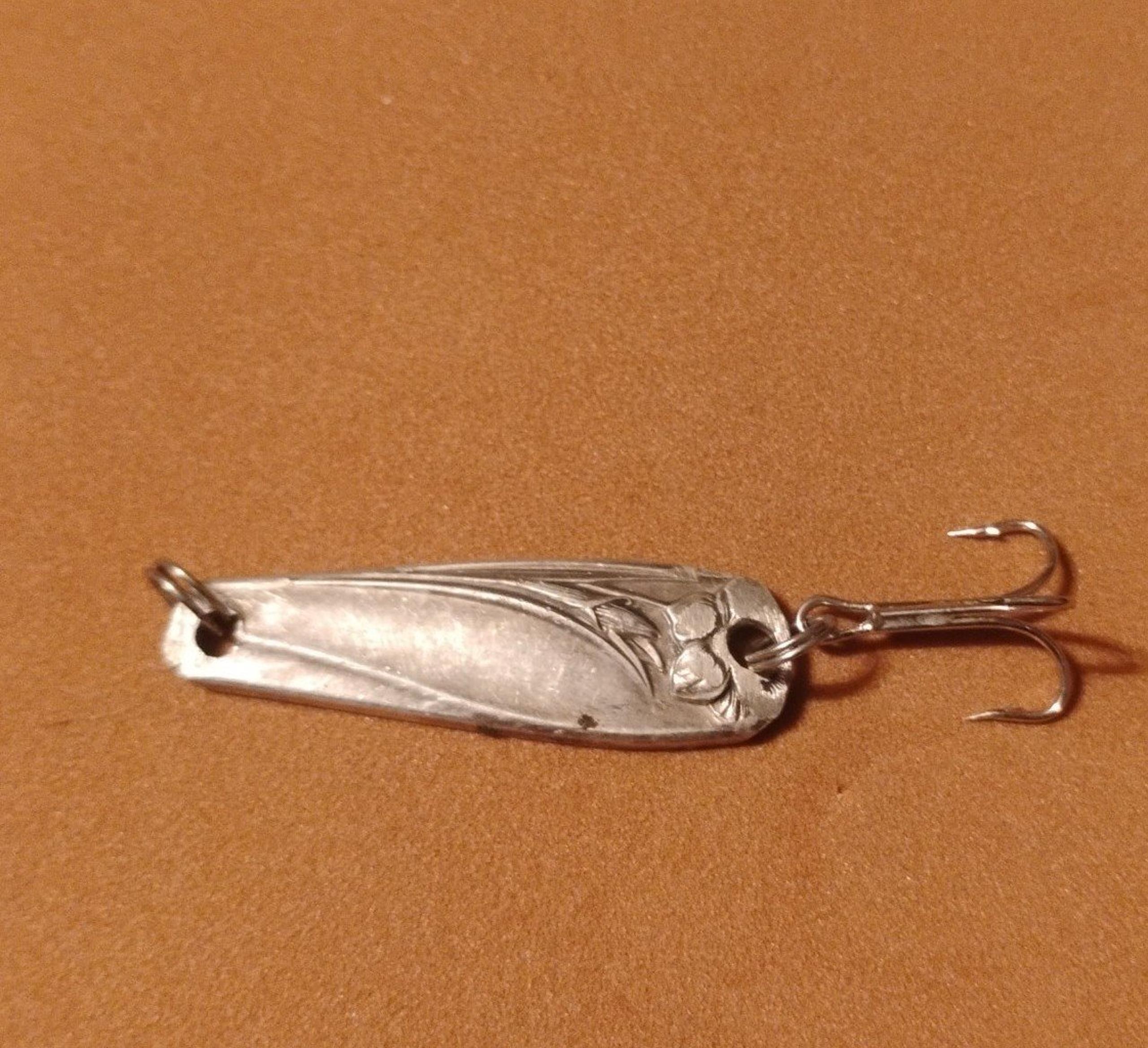 Tróut,bass,perch, bluegill lake trout fishing lures hand made from silverware.