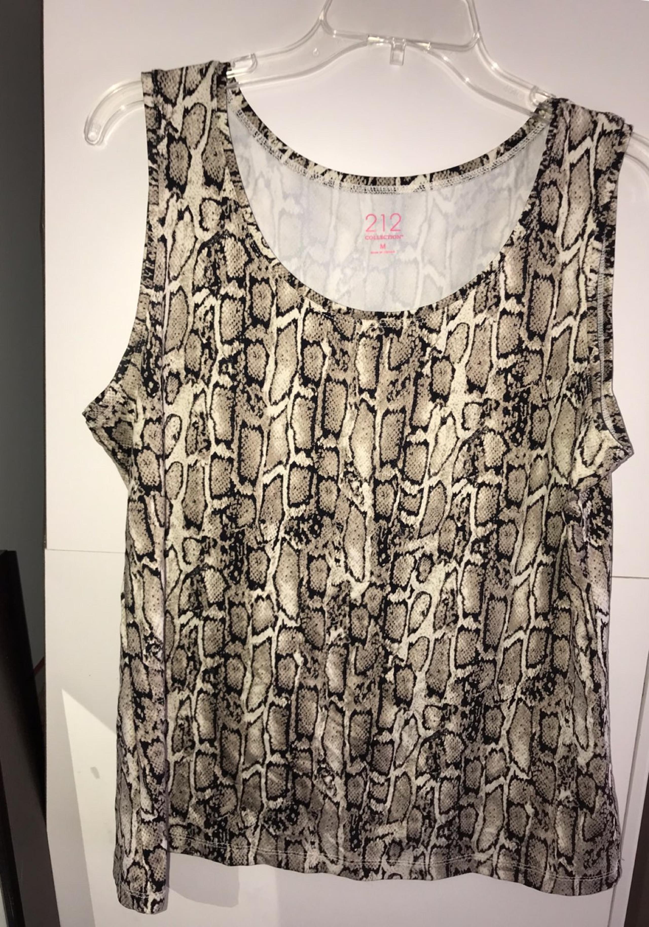 212 Collection Leopard Print Tank Top