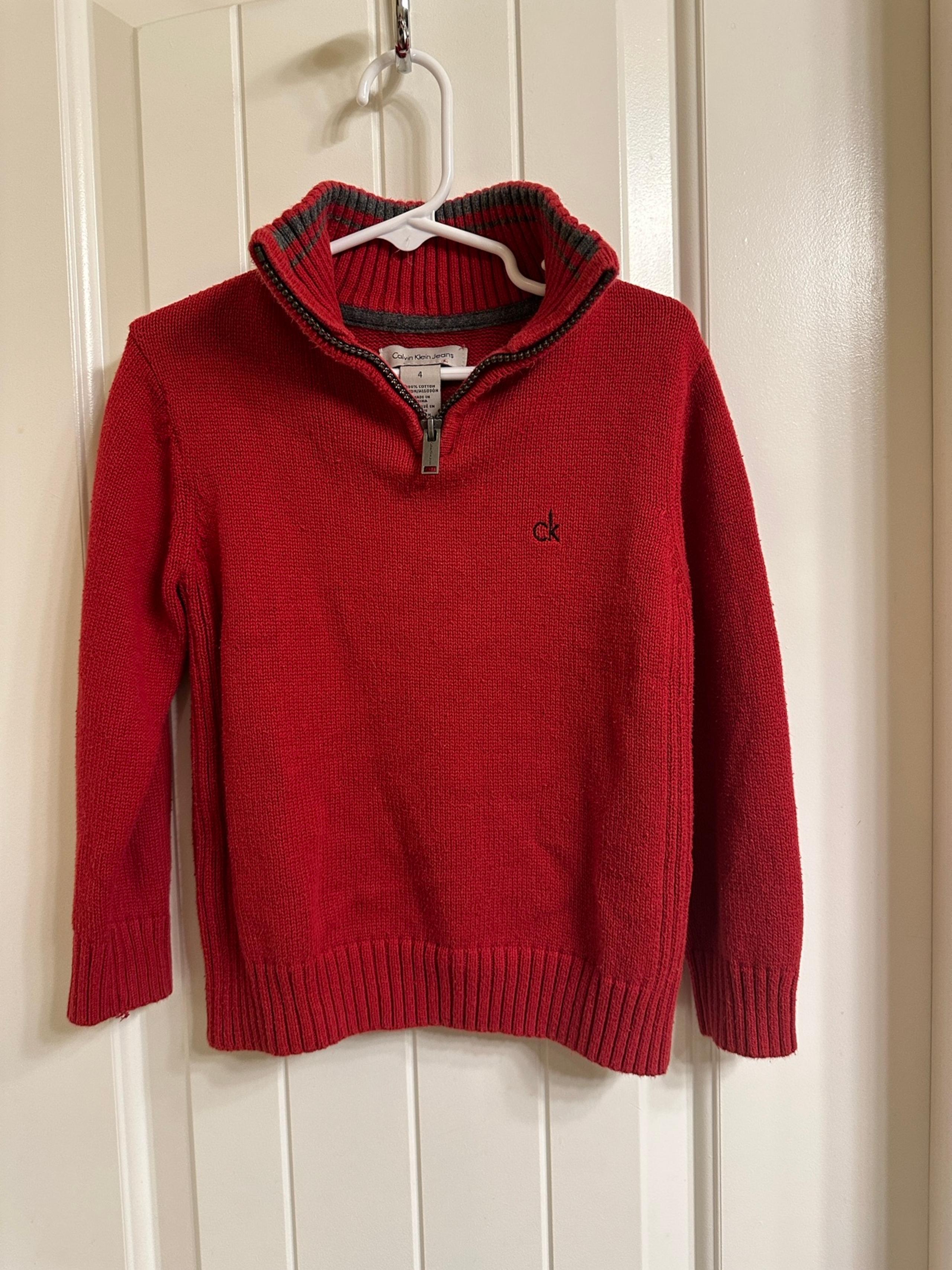 Calvin Klein Toddler Zip Up Sweater