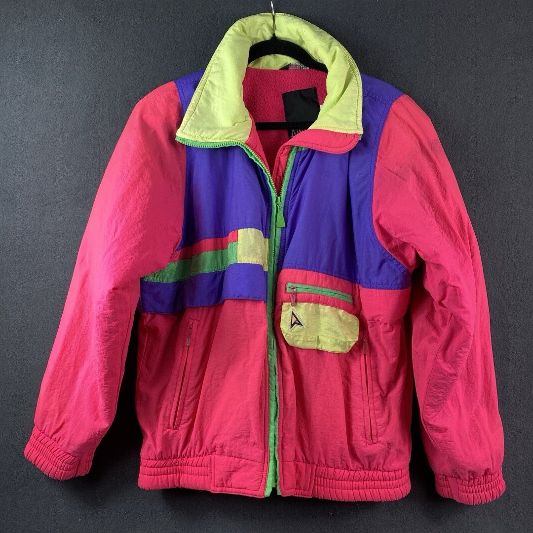 VTG Altitude Coat 90s Retro Pink Purple Size 12 Women’s Pockets Ski Lined Warm