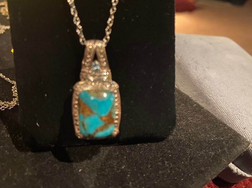 royston turquoise & sterling silver nec