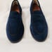 Grant Stone Traveler Penny Midnight Navy Blue leather Suede Loafers Men's SZ 11