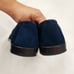 Grant Stone Traveler Penny Midnight Navy Blue leather Suede Loafers Men's SZ 11