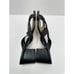 Stuart Weitzman Sandals Size 5B Black Woven Leather Strappy Open Toe Slip On