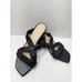 Stuart Weitzman Sandals Size 5B Black Woven Leather Strappy Open Toe Slip On