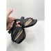 Stuart Weitzman Sandals Size 5B Black Woven Leather Strappy Open Toe Slip On