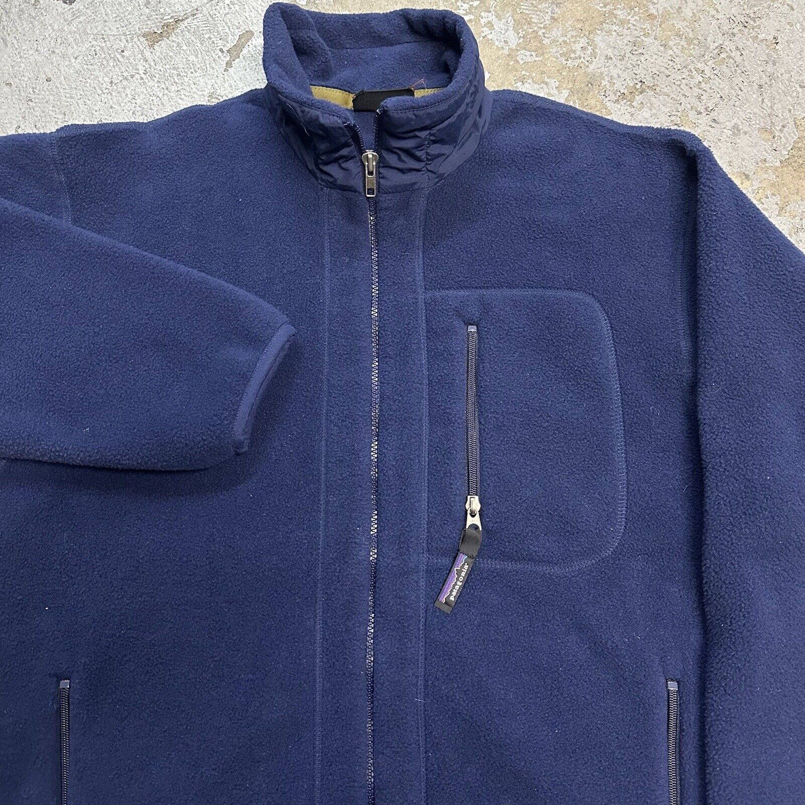 Vintage Patagonia Synchilla Deep Pile Fleece Zip Up Jacket Large Made In USA
