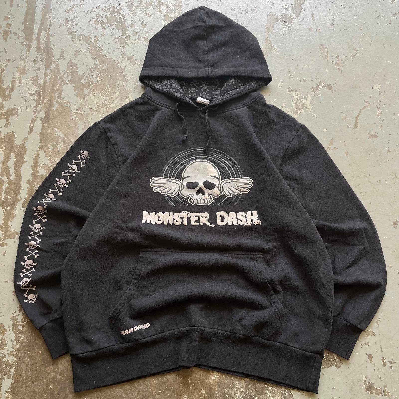 Vintage Y2K Monster Dash Skulls Skater Baggy Grunge Hoodie