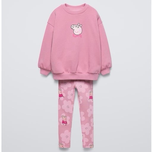 Zara Kids Peppa Pig Sweatshirt and Leggings Set 2y NWT