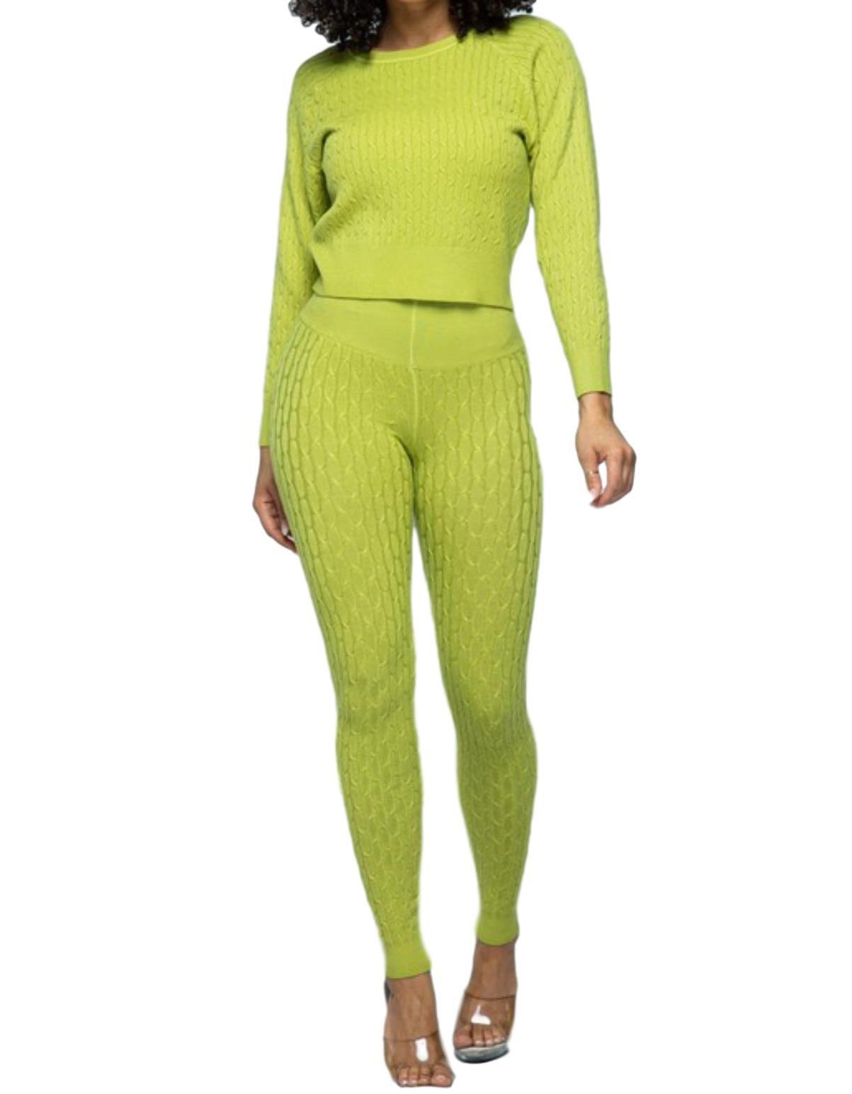 KNITTED TOP AND PANTS SET